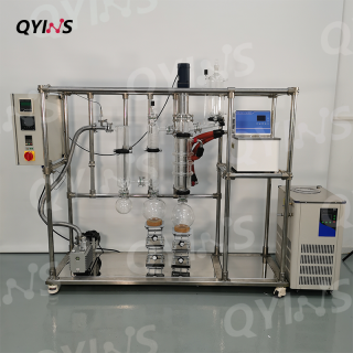 上海廠家液液提取蒸餾提純油脂精煉乳酸提純玻璃薄膜蒸發器80C