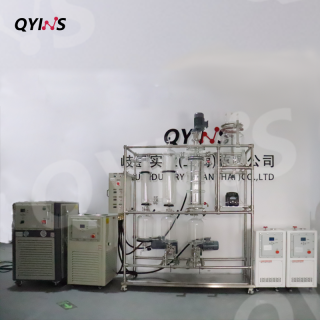 植物精油提取高真空度1pa以內精油提純分離設備200D玻璃薄膜蒸發器